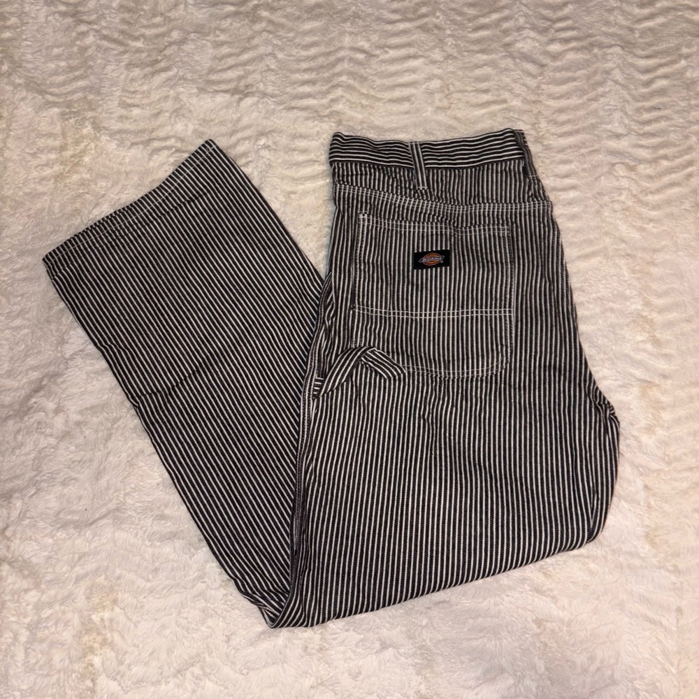 Dickies Black and White Striped Cargo Pants